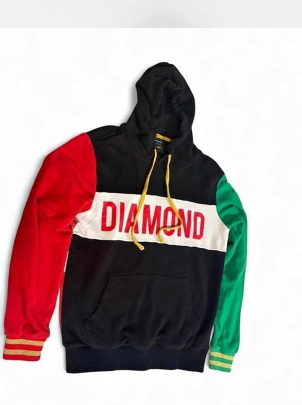 Diamond Supply Co. Basquiat. Color Block Hoodie Jacket in Black & Red Like New